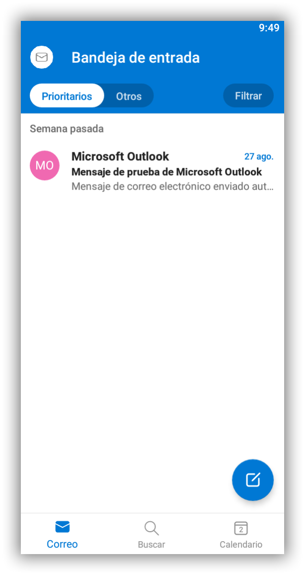 Paso 7 - Interfaz principal de Outlook