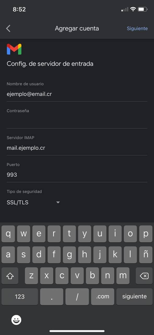 Paso 4 - Selección del tipo de protocolo