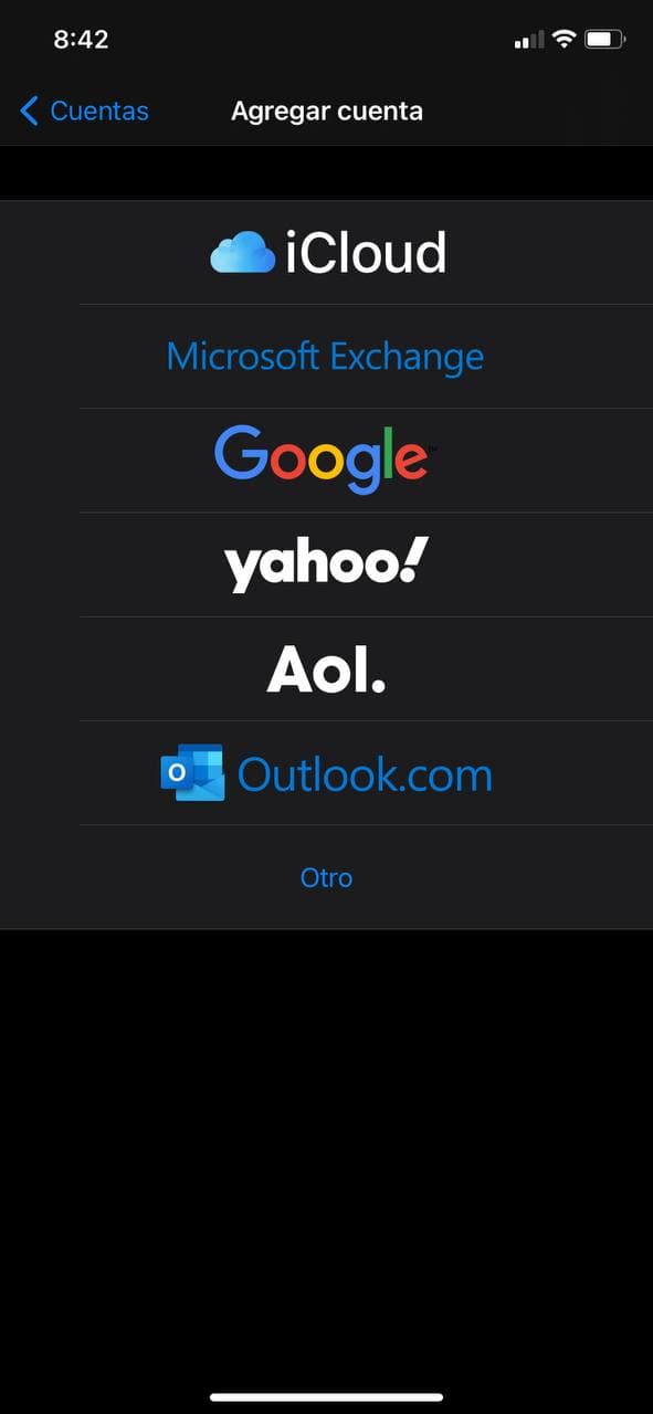 Paso 4 - Selección de IMAP o POP