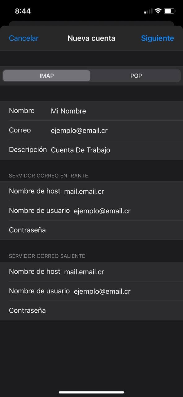 Paso 7 - Configuración avanzada de IMAP