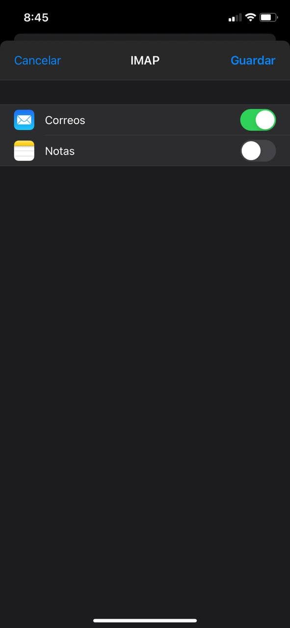 Paso 8 - Opciones de sincronización