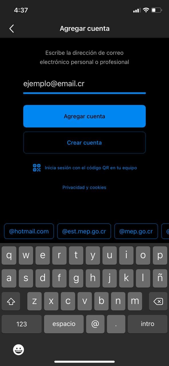 Paso 1 - Pantalla inicial de Outlook