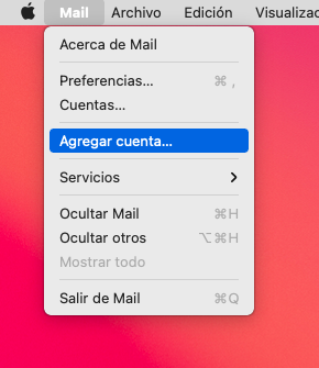 Paso 1 - Acceso al menú Mail