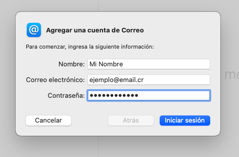 Paso 3 - Información de la cuenta