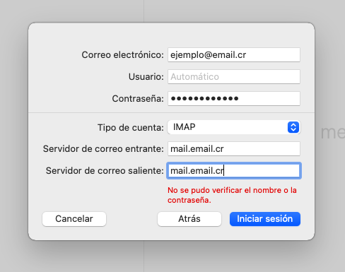 Paso 4 - Configuración manual