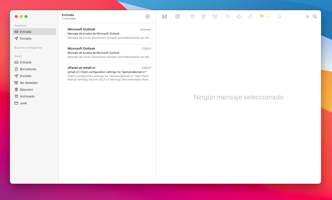 Paso 6 - Interfaz principal de Mail