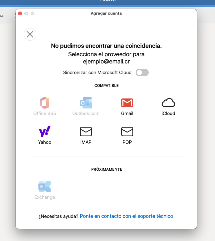 Paso 2 - Selección del tipo de cuenta