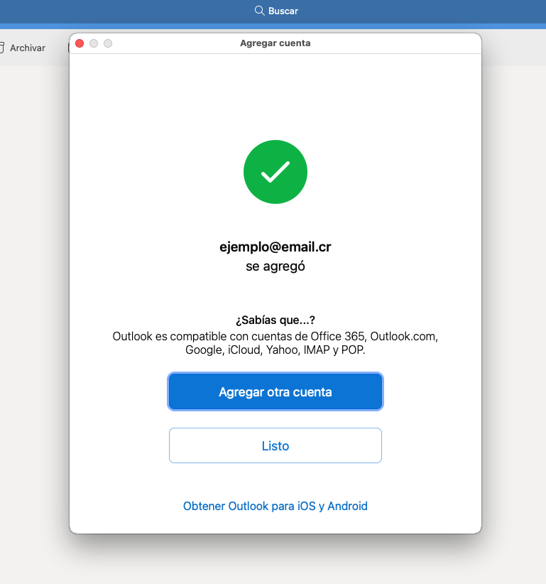 Paso 4 - Configuración exitosa