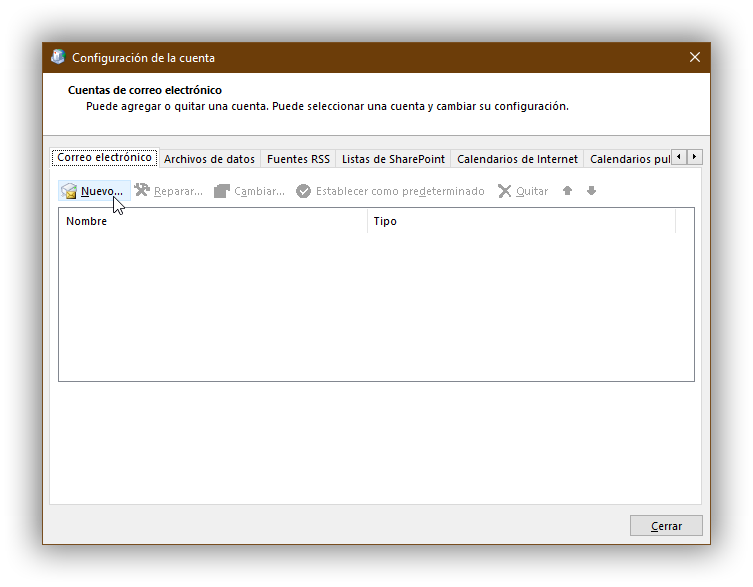 Paso 4 - Hacer clic en el botón Nuevo