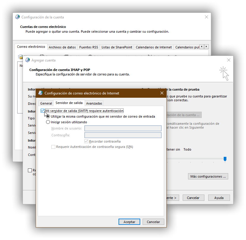 Paso 8 - Configurar servidor saliente